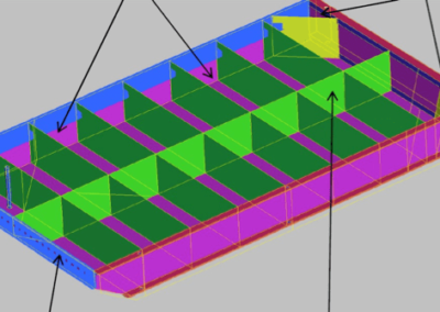EP 501 3D-Ansicht Einzelponton statische Simulationen